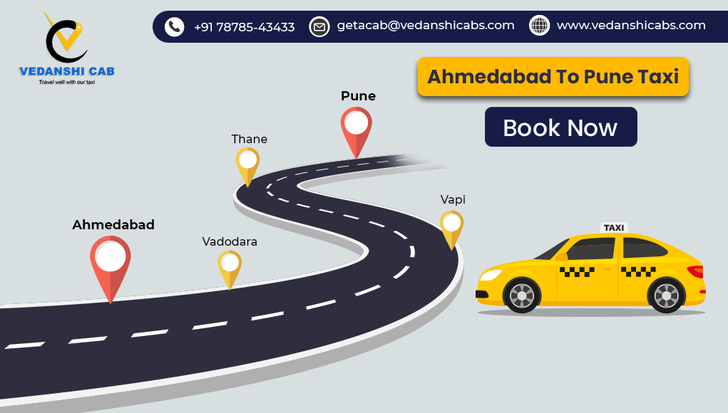Ahmedabad To Pune Vedanshi Cabs 